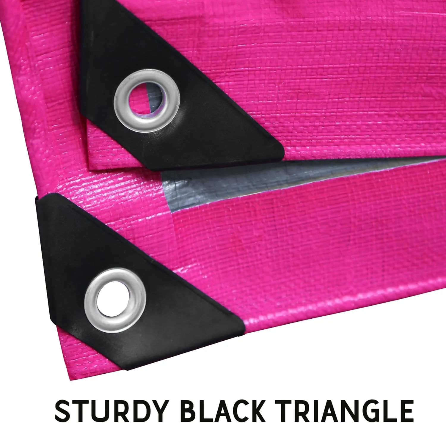 STARPYNG-12 Mil Pink/Silver 12x16 Feet Tarp-Heavy Duty Poly Tarp-Cover,Waterproof, UV Resistant, Weather Resistant, Cover Cars, Boats, Courtyards,Camping