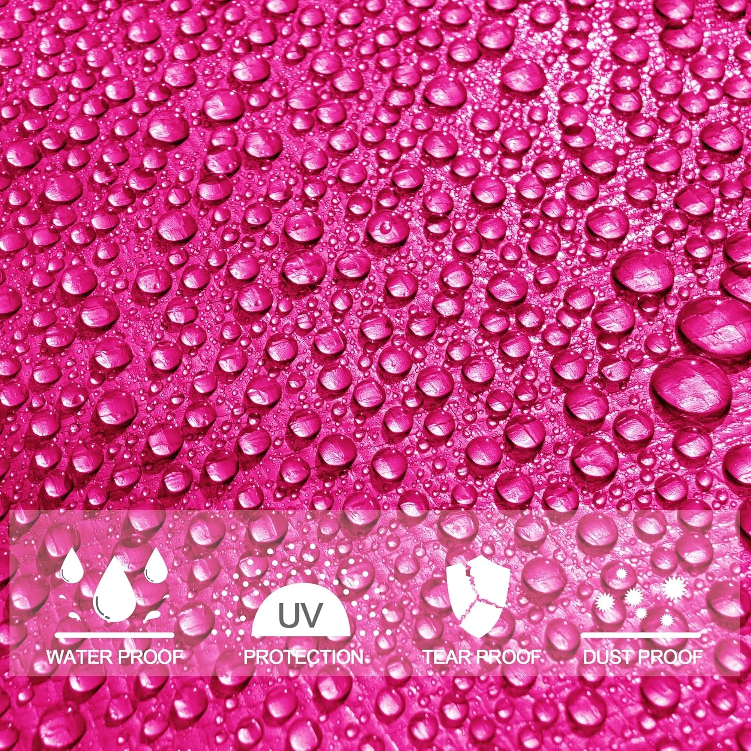 STARPYNG-12 Mil Pink/Silver 12x16 Feet Tarp-Heavy Duty Poly Tarp-Cover,Waterproof, UV Resistant, Weather Resistant, Cover Cars, Boats, Courtyards,Camping
