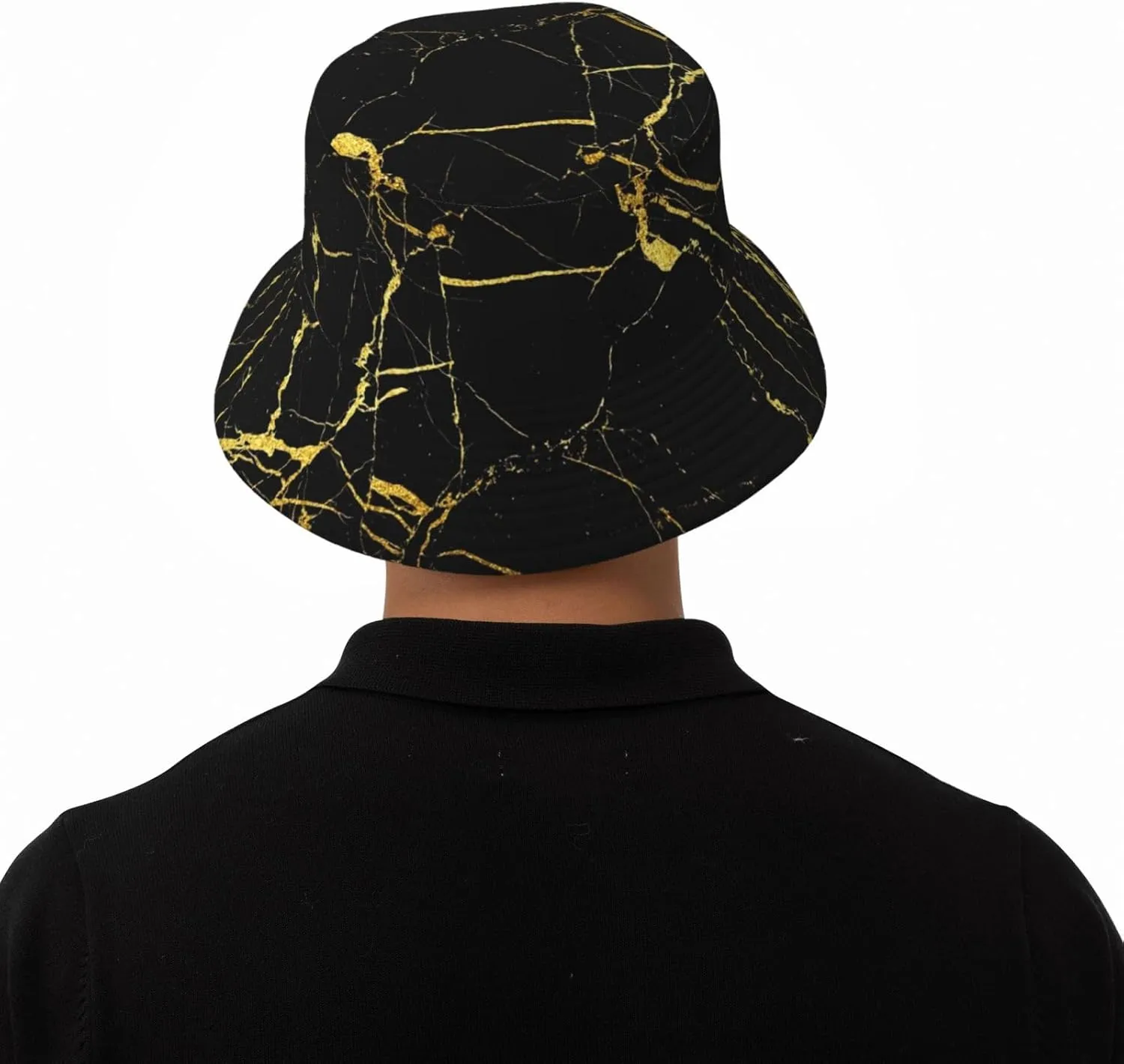 Starry Night Firefly Gothic Butterfly Bucket Hat Summer Packable Fisherman Cap Beach Travel Sun Hat for Unisex Men Women
