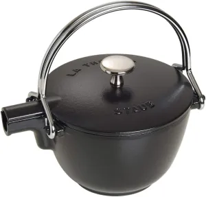 STAUB 1004030 Cast Iron Tea Pot, Black