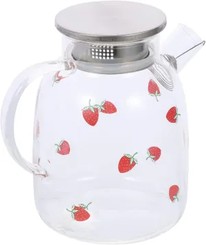 STOBAZA High Borosilicate Glass Teapot 1600ml Heat Resistant Kettle Large Water Bottle for Kitchen