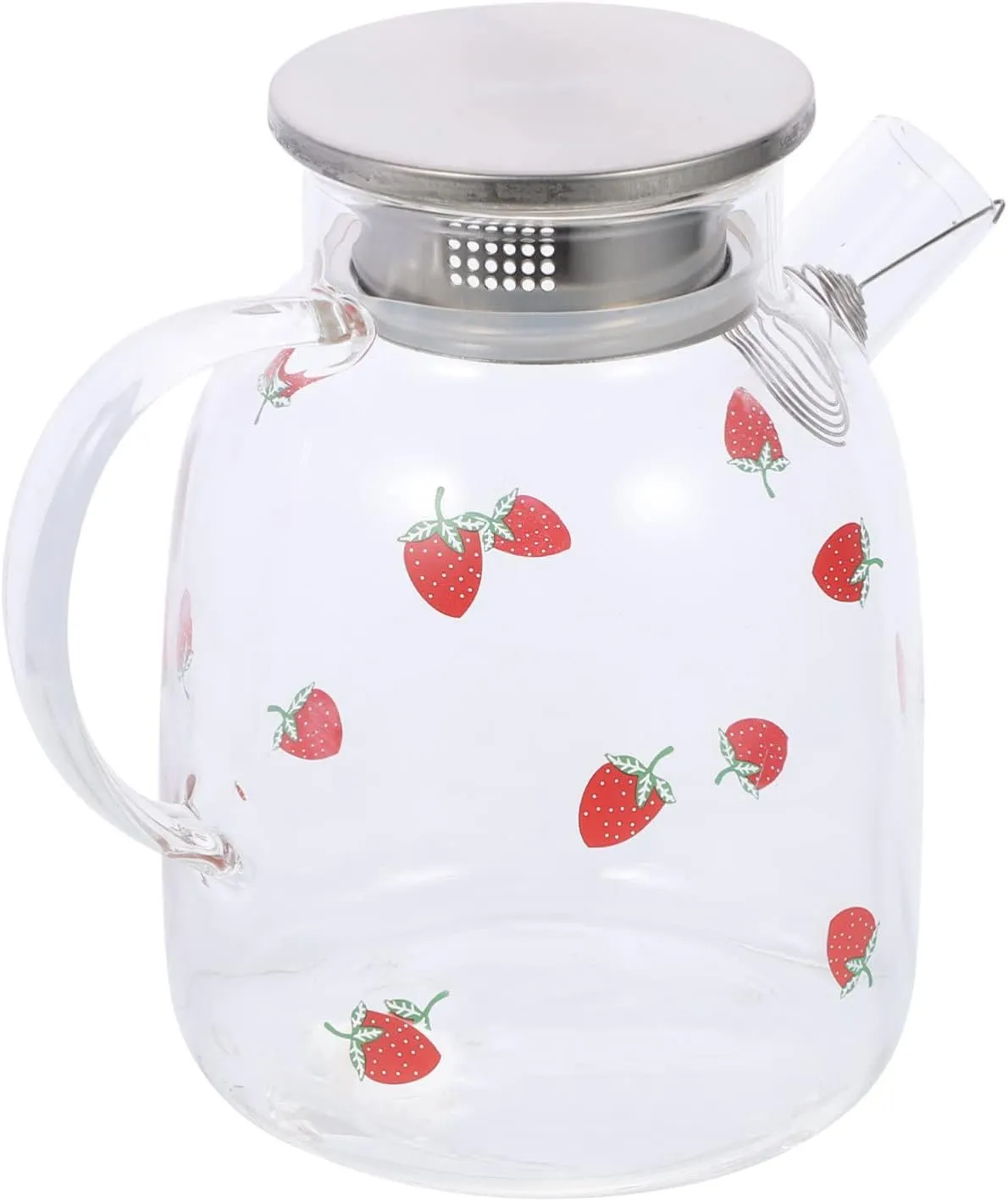 STOBAZA High Borosilicate Glass Teapot 1600ml Heat Resistant Kettle Large Water Bottle for Kitchen