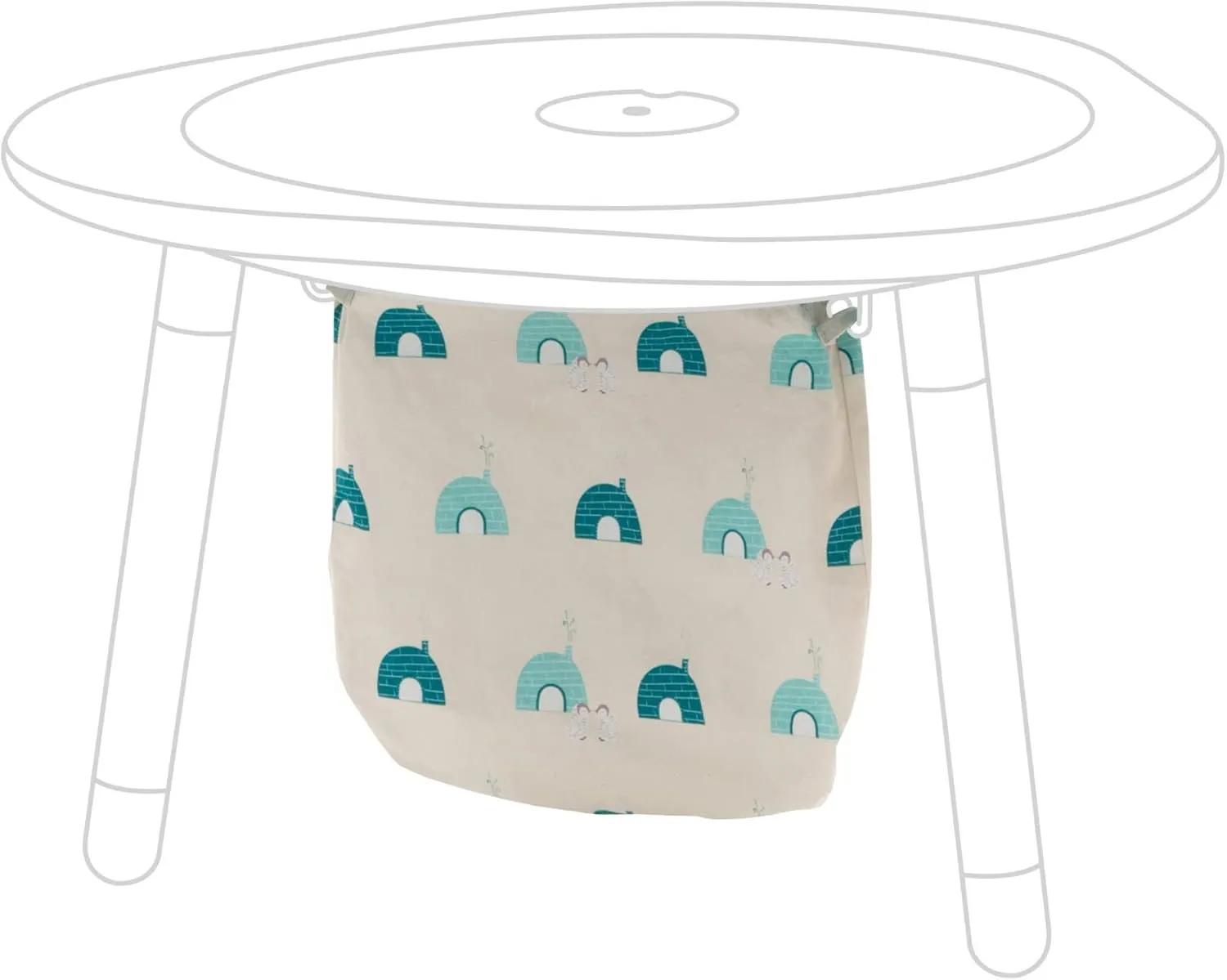 Stokke MuTable Cotton Bag, Igloos - Toy Storage Bag for Small to Medium-Sized Toys - Made of Soft Cotton - Lightweight, Easy to Carry