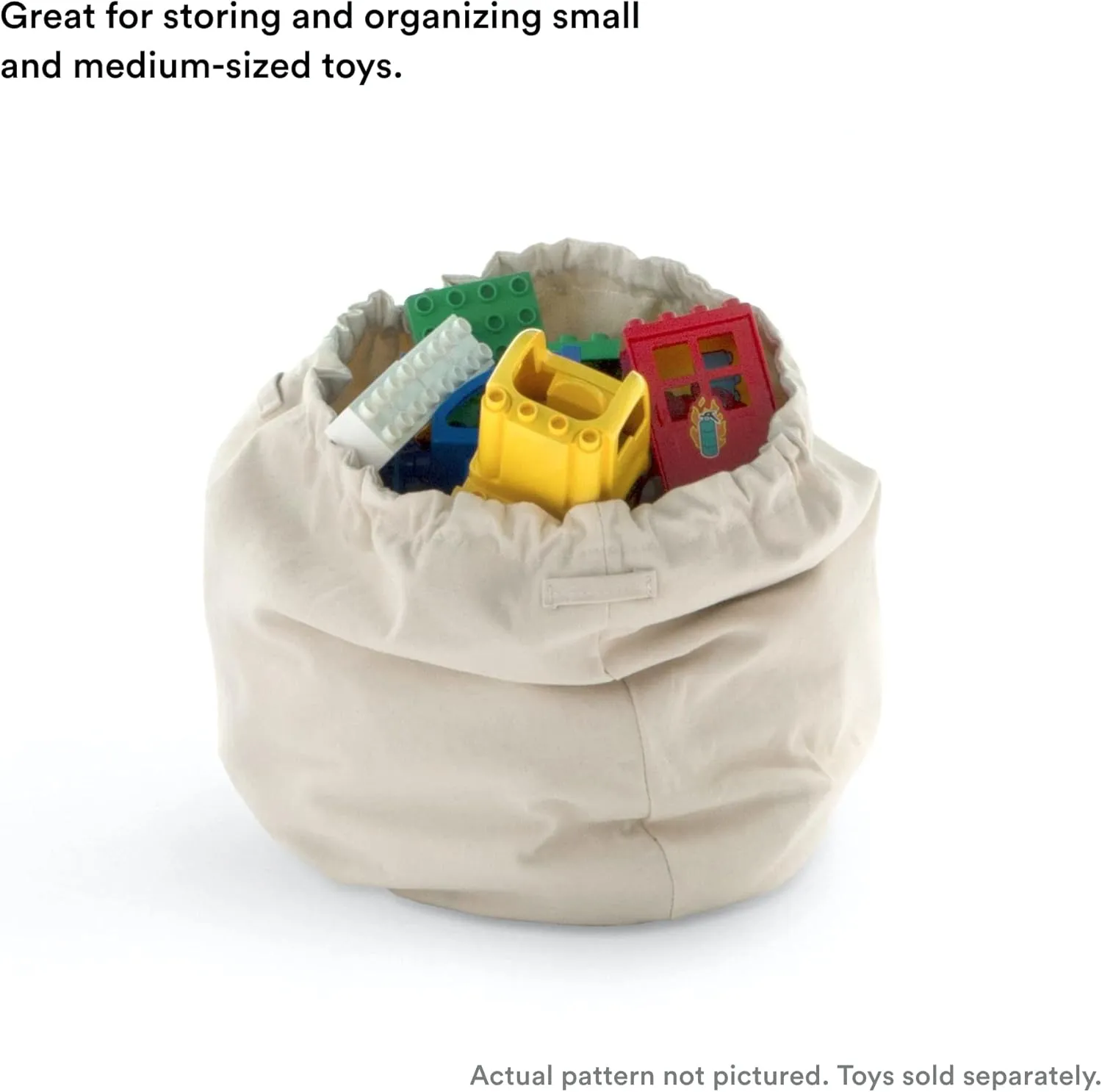 Stokke MuTable Cotton Bag, Igloos - Toy Storage Bag for Small to Medium-Sized Toys - Made of Soft Cotton - Lightweight, Easy to Carry