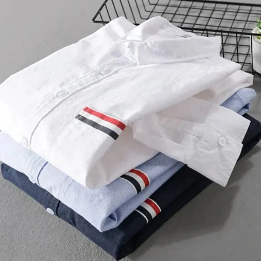 Striped Detail Cotton Shirt