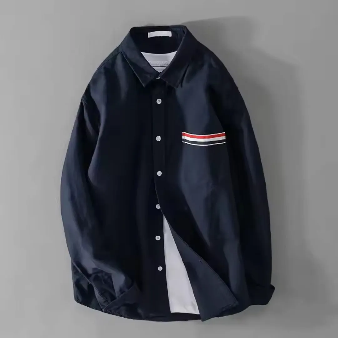 Striped Detail Cotton Shirt