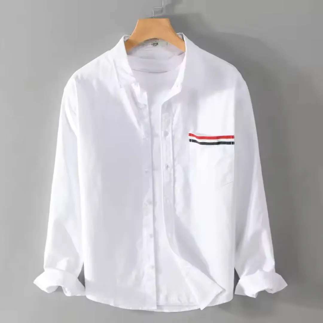 Striped Detail Cotton Shirt