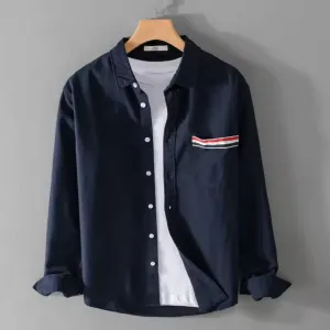 Striped Detail Cotton Shirt