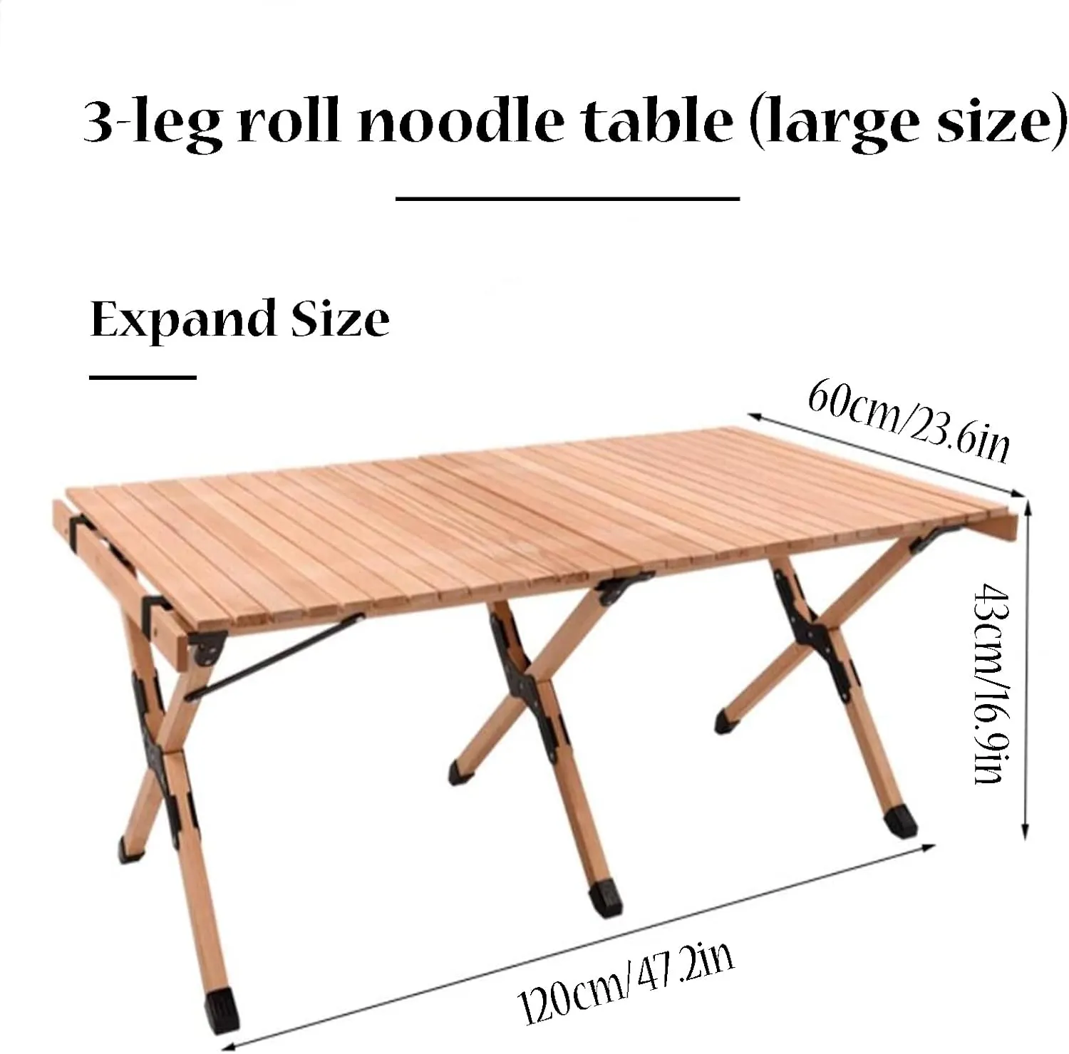 Strong Camping Table Foldable Table Legs Picnic Table Roll Up Desktop Camping Grill Table Send Storage Bag for Outdoor Camp