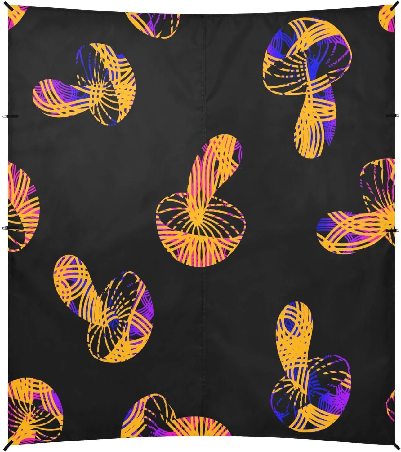 Summer Print Mushrooms Beach Tent Camping Sun Shelters Portable Outdoor Canopy Sun Shade for Camping Trips Fishing Backyard Fun or Picnics Easy Setup with Carrying Bag