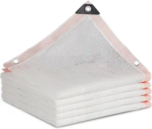 Sun Shade Cloth with Grommets,55% Shade Cloth for Garden ，Shade Mesh Tarp,White Shade Cloth，Shade Sails for Plant Cover Patio Canopy Garden Pergola Greenhouse (Size:2x8m(6.6x26ft),Color:White)