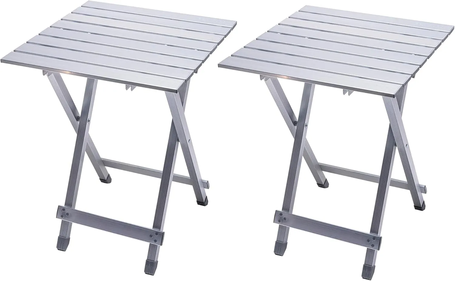 SUNNYFEEL Folding Camping Table - Lightweight Aluminum Portable Picnic Table, 18.5x18.5x24.5 Inch for Cooking, Beach, Hiking, Travel, Fishing, BBQ, Indoor Outdoor Small Foldable Camp Tables