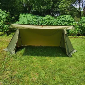 Survival Shelter, Camping Tarp Emergency Shelter, 210T Polyester PU 3000mm Coating Survival Shelter Tent for Camping, Hiking, Backpacking (Green)