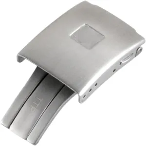 T013 T048 Rubber Strap Double Push 20mm Silver Black Solid Stainless Steel Unfolding Adjustable Buckle Table buckle