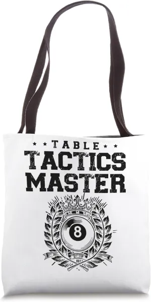 Table Tactics Master Billiard Cue Pool Snooker Tote Bag