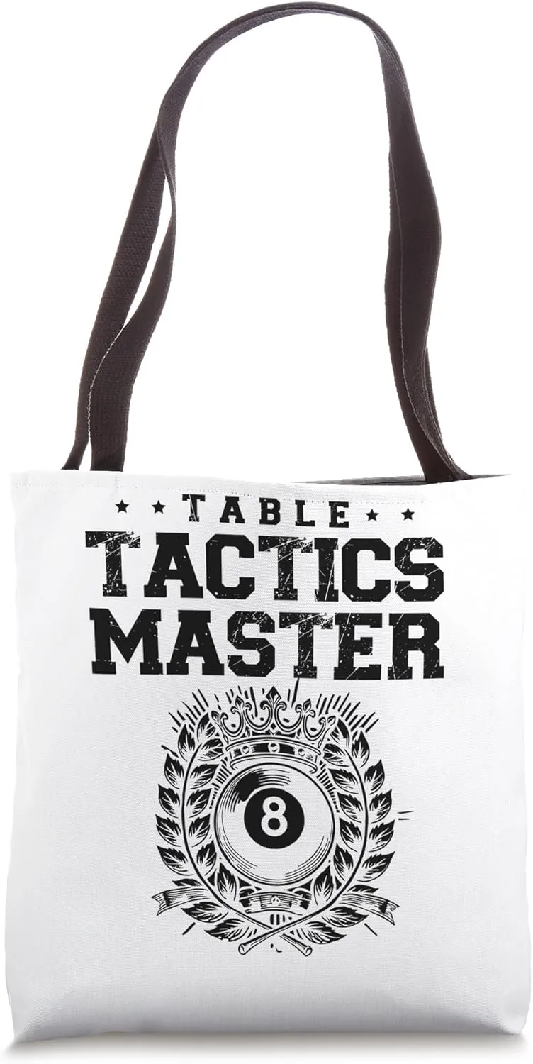 Table Tactics Master Billiard Cue Pool Snooker Tote Bag