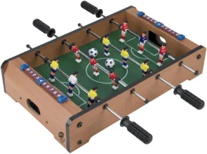 Tabletop Foosball Table- Portable Mini Table Football / Soccer Game Set with Two Balls and Score Keeper for Adults and Kids by Hey! Play!, Tan/Green
