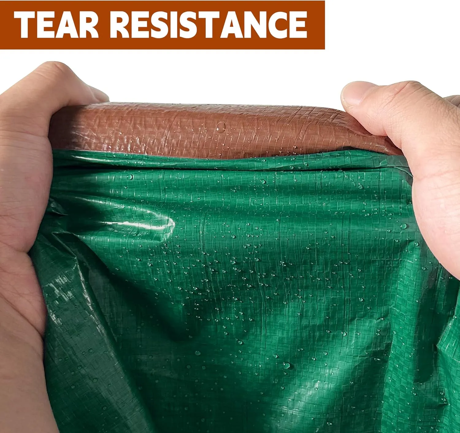 Tarp 8x10(4 Packs) ft 100% Waterproof 7mil Durable Grommets and Reinforced Edges,Uv Resistant,Green/Brown Tarp,Emergency Rain Shelter,Outdoor Cover and Camping Use -by MVPNET