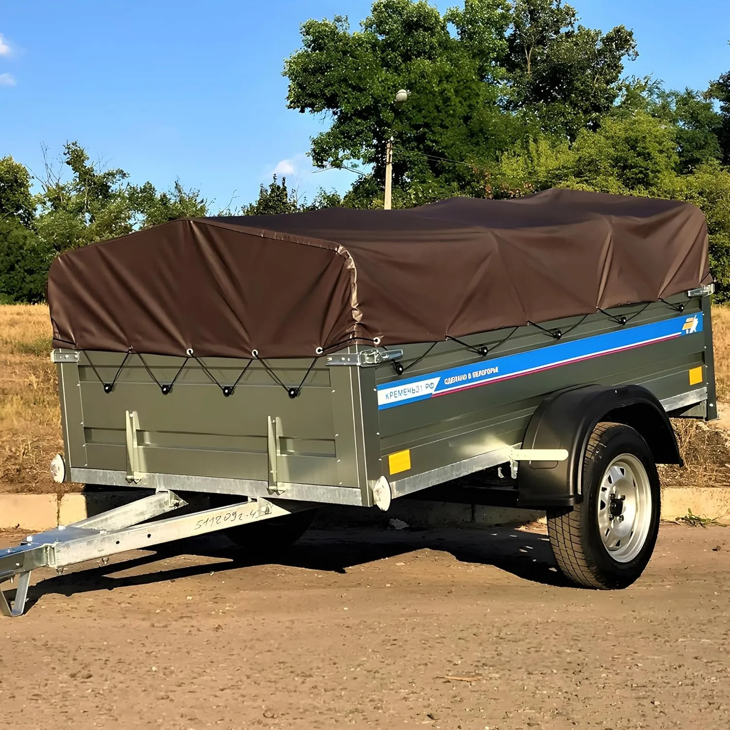 Tarp 8x10FT, 16 Mil Heavy Duty Waterproof Tarp, Large Multipurpose Cover with Brass Grommets and Reinforced Edges, UV Resistant Thick Poly Tarps for Outdoor Camping Tent Pool Car Tent