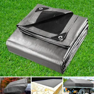 Tarp Tarpaulin 3X4.5M Canvas Camping Heavy Duty Sun Cover