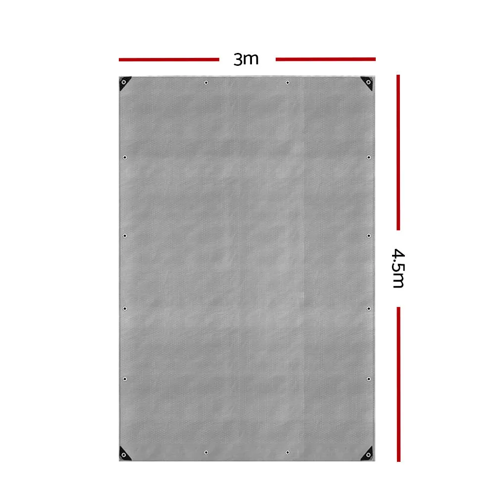 Tarp Tarpaulin 3X4.5M Canvas Camping Heavy Duty Sun Cover