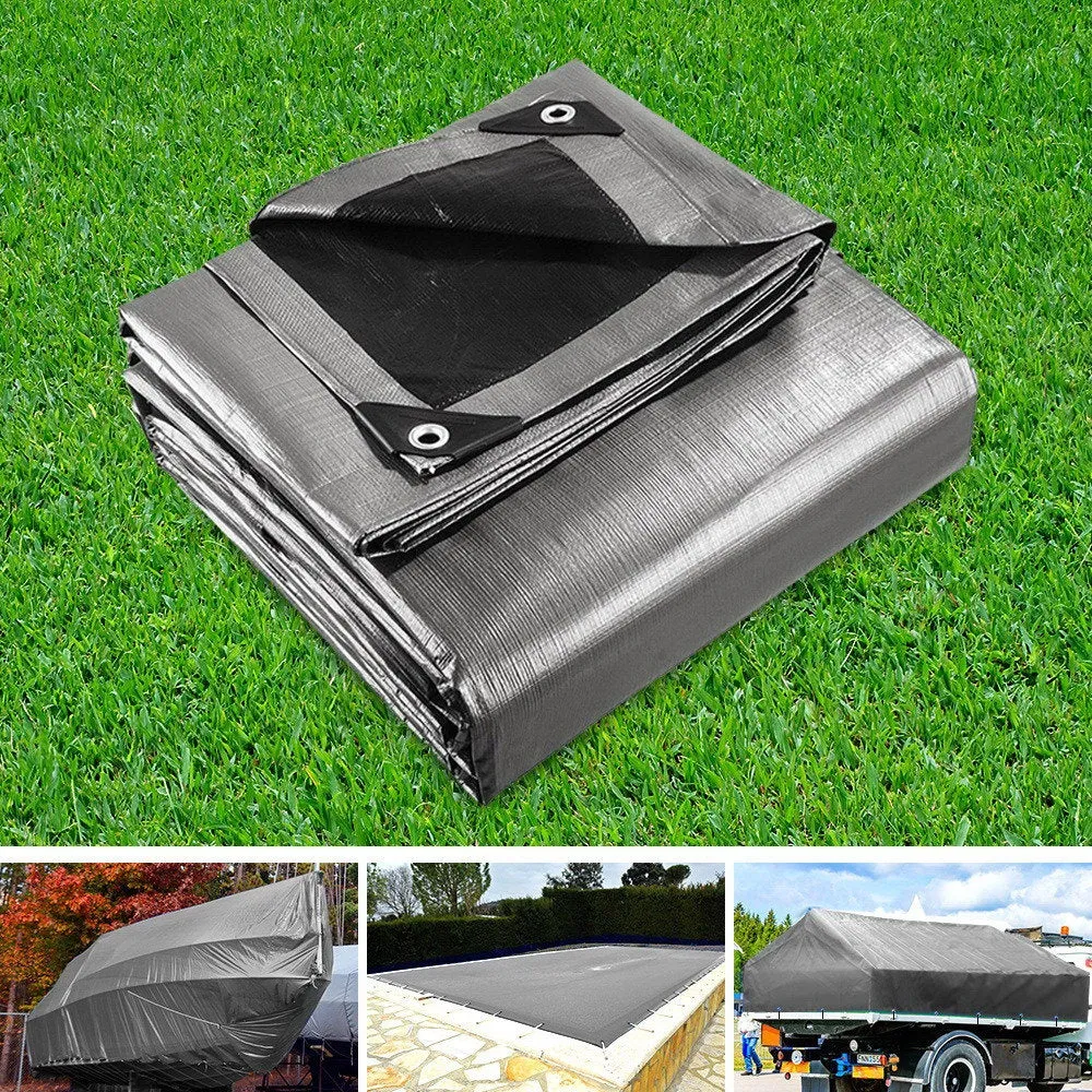 Tarp Tarpaulin 3X4.5M Canvas Camping Heavy Duty Sun Cover