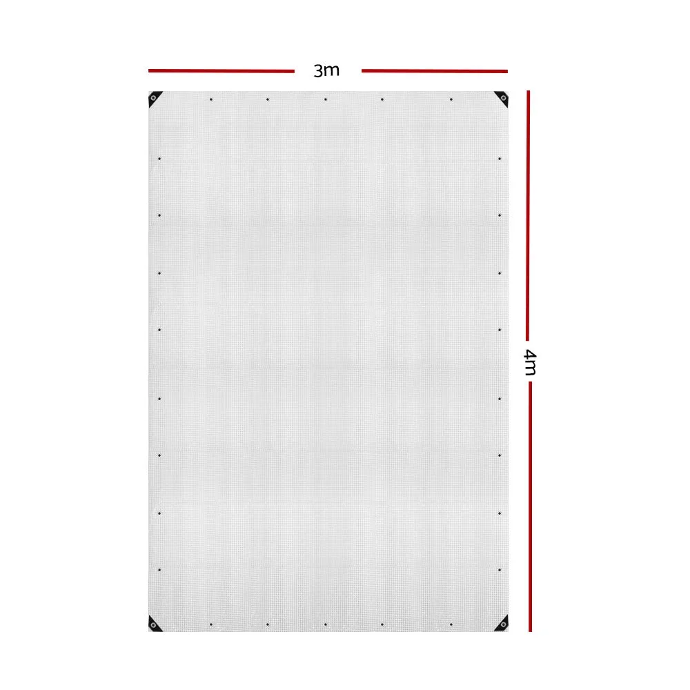 Tarp Tarpaulin 3X4M Canvas Heavy Duty Camping Cover Clear