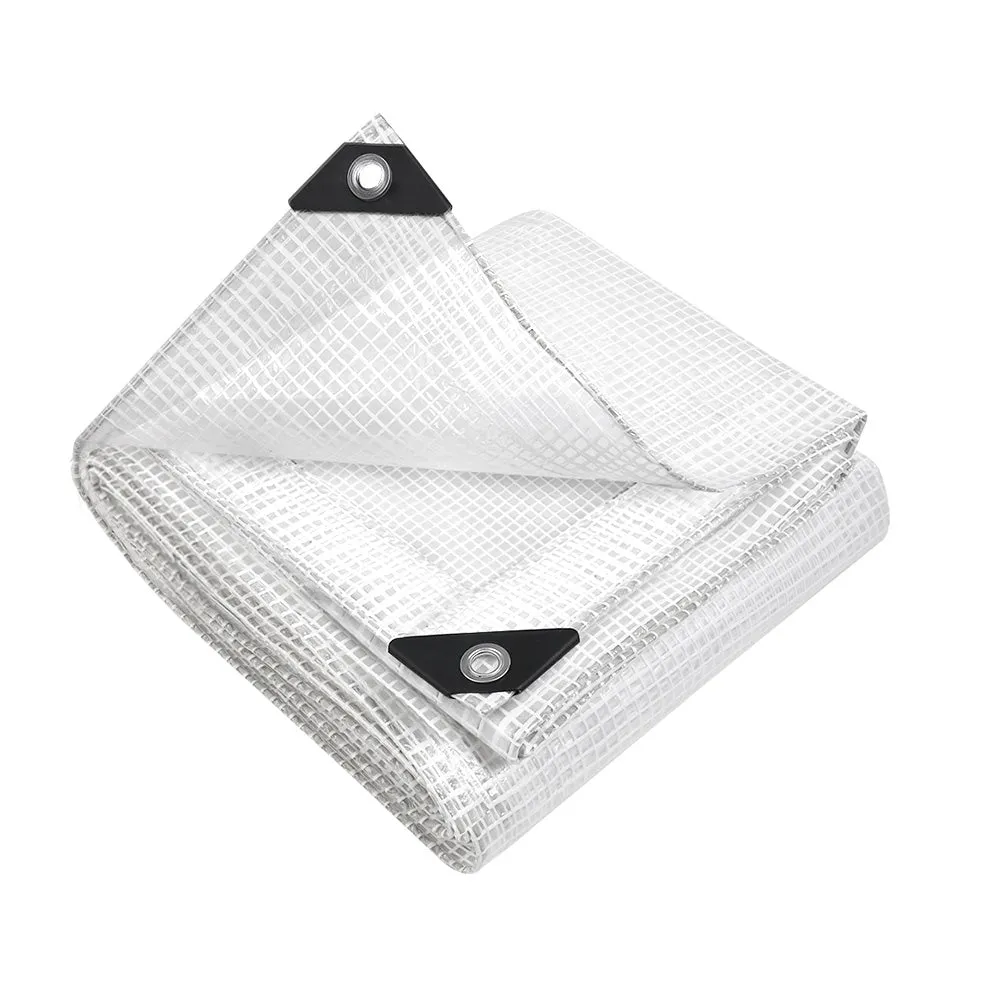Tarp Tarpaulin 3X4M Canvas Heavy Duty Camping Cover Clear