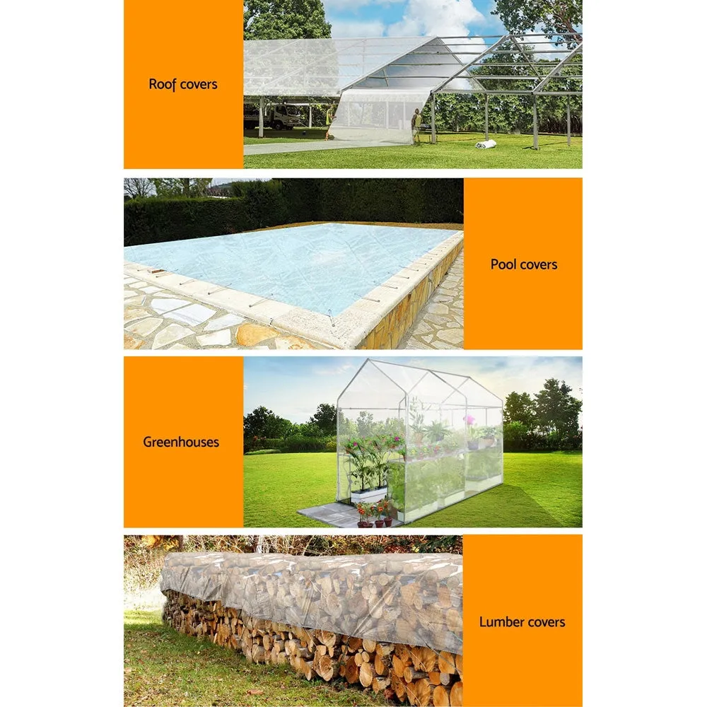 Tarp Tarpaulin 3X4M Canvas Heavy Duty Camping Cover Clear