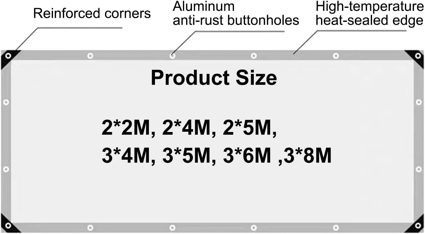 Tarp Waterproof, Firewood Tarp, Leaf Tarp for Collecting Leaves, Waterproof Cover, PVC Mesh Tarpaulin for Balcony, Camping Cover, Plant Constant Temperature, Temporary Tent