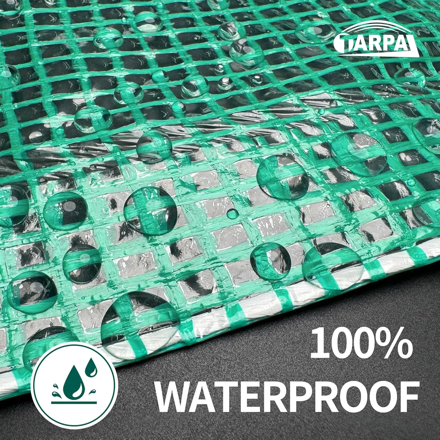TARPAL 10'x12' Clear Green Tarp Heavy Duty Waterproof 12mil with Grommets or Zip Ties for Large Greenhouses for Outdoors Garden,Farm,Chicken Coops