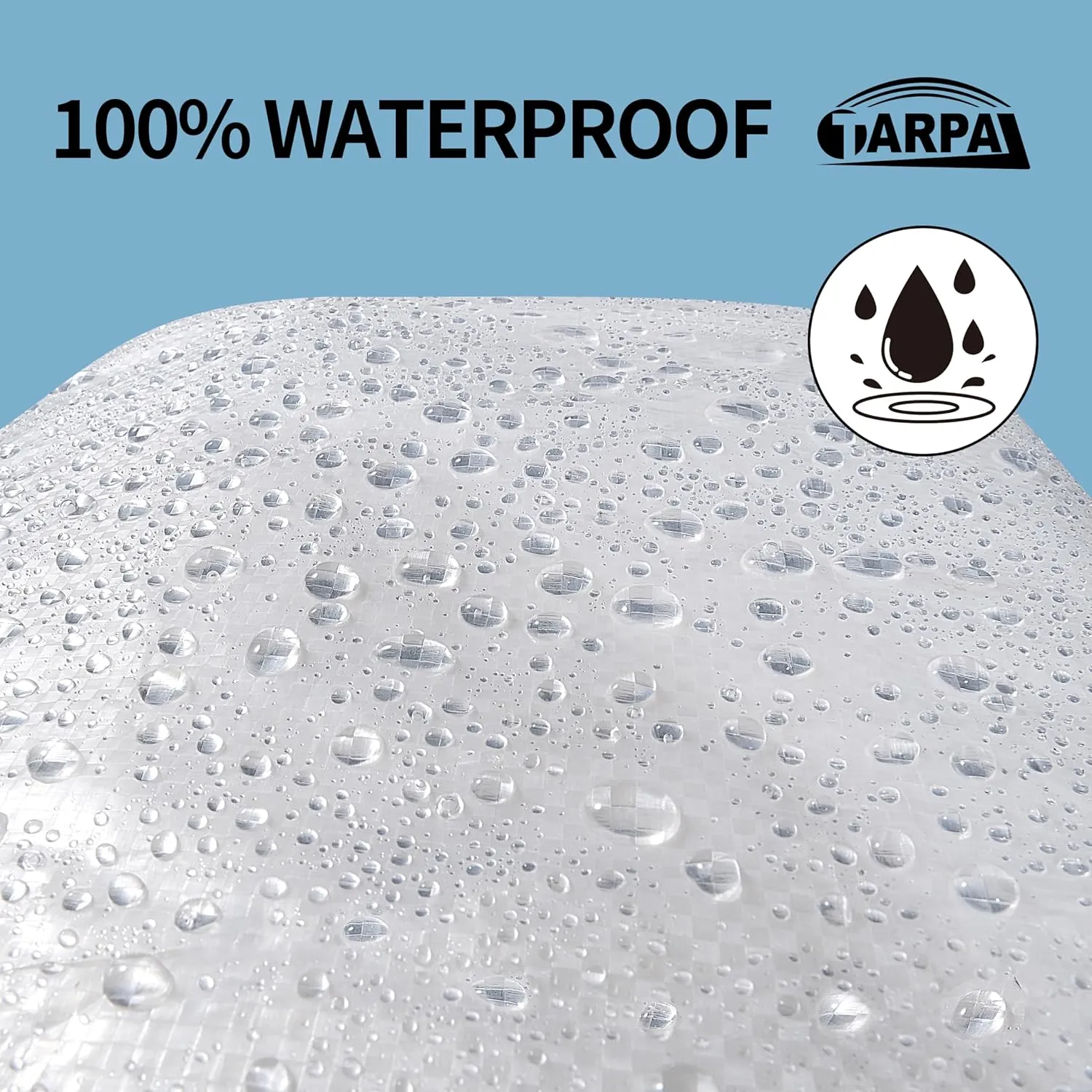 TARPAL 6'x8'（3pack） Semi Clear White Tarp Waterproof Green House Cover with Grommets 7.5mil Clear Poly tarps for Gardening,Farm, Garden,Chicken Coops，Outdoor