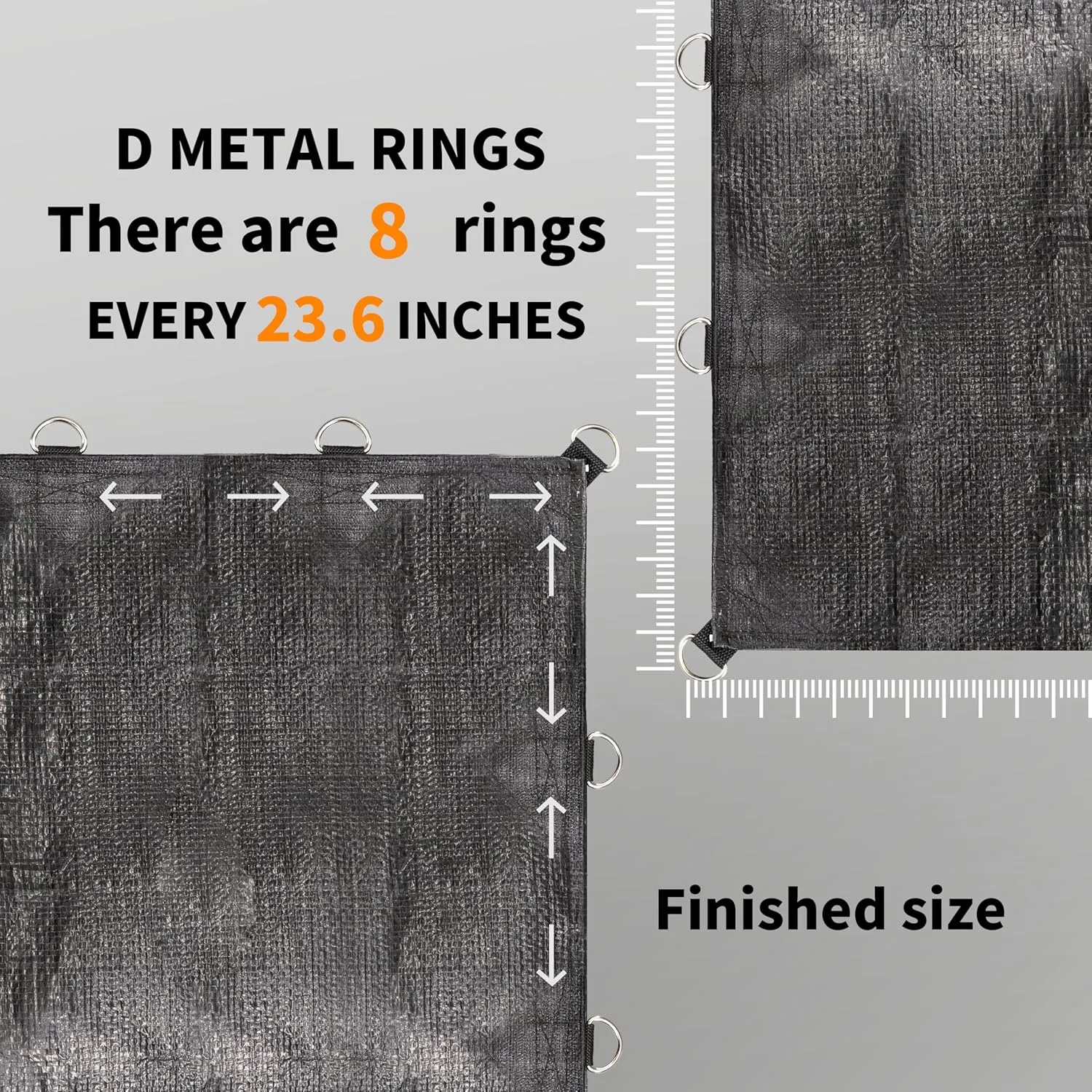 TARPAL Tarp 4x5 Feet (3pack) Heavy Duty Tarps 14mil D-Ring Waterproof Tarp for Outdoors UV Protection Triangular Sewing Design Reinforced Corners and Edges（Black）