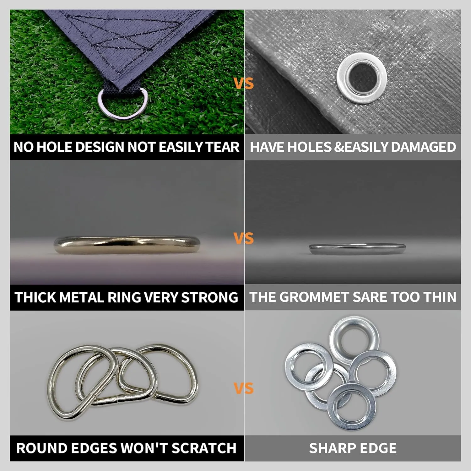 TARPAL Tarp 4x5 Feet (3pack) Heavy Duty Tarps 14mil D-Ring Waterproof Tarp for Outdoors UV Protection Triangular Sewing Design Reinforced Corners and Edges（Black）