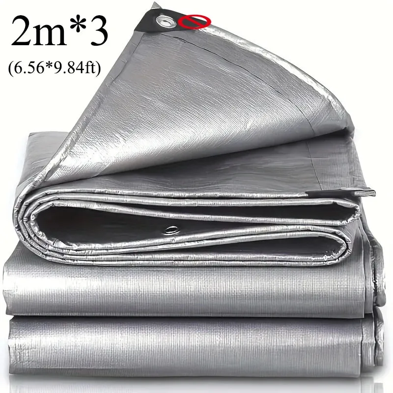 Tarpaulin 2x2m 2x3 3*3 3x4 3mx5 Car Waterproof Shade Tarp Tent Camping Sun Shade Sail Double Silver Awning Canopy Rain Cover