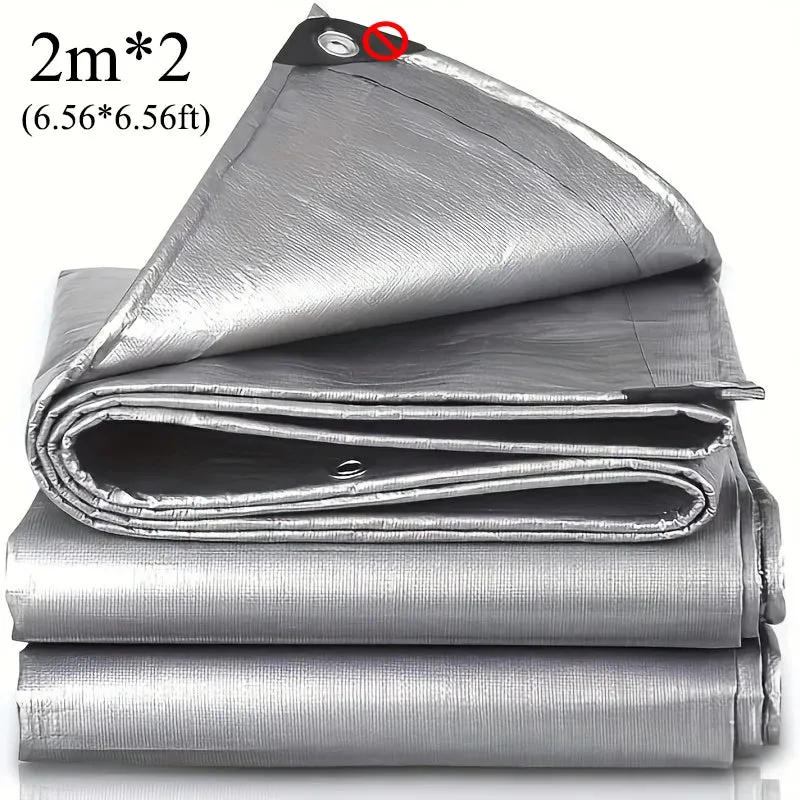 Tarpaulin 2x2m 2x3 3*3 3x4 3mx5 Car Waterproof Shade Tarp Tent Camping Sun Shade Sail Double Silver Awning Canopy Rain Cover
