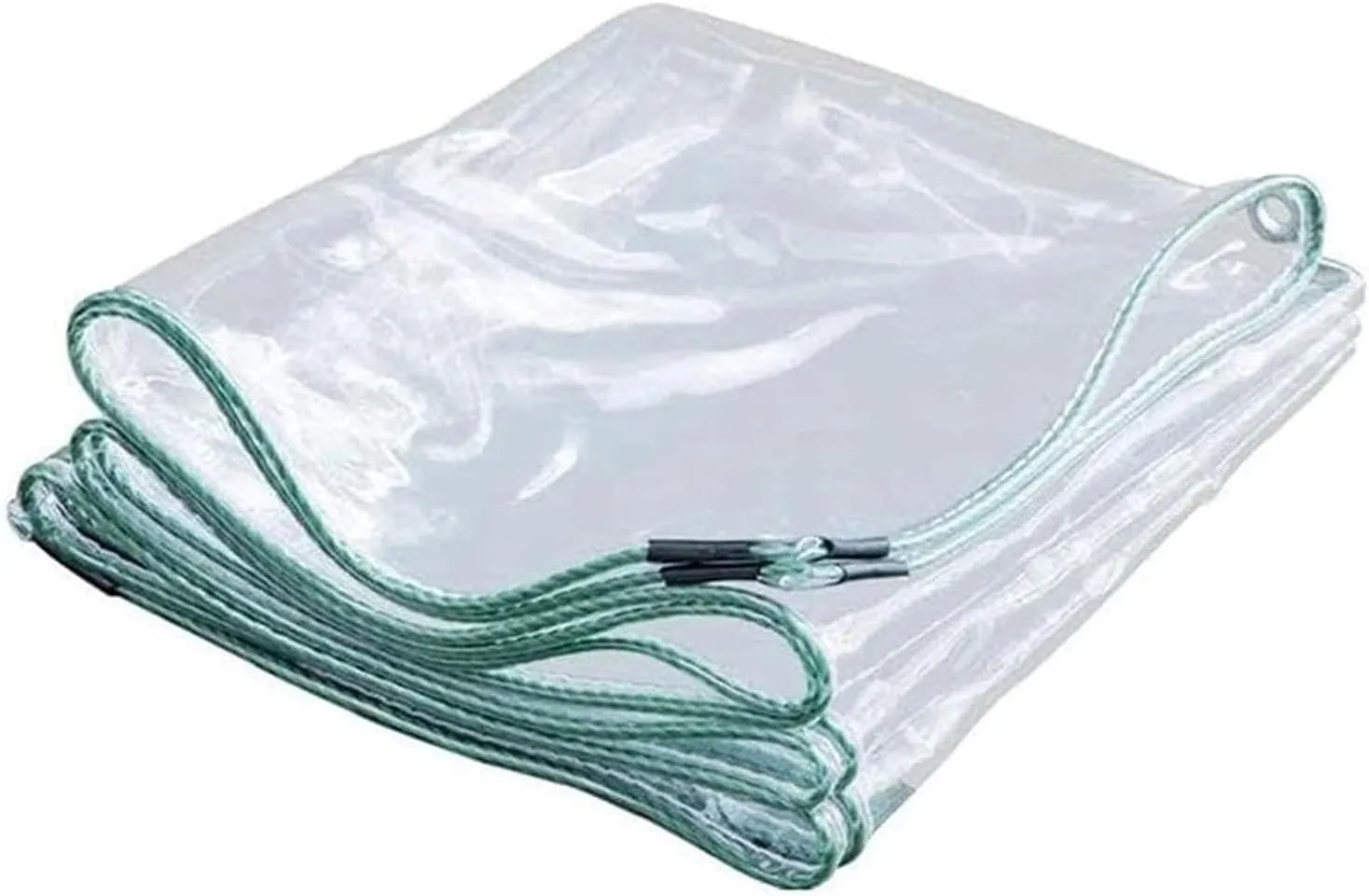 Tarpaulin Waterproof Heavy Duty Clear 3x3ft, Clear Poly Tarp, Transparent Tarp with Grommets, PVC Tarpaulin Duffel Bag, Heat Preservation, for Roof, Camping, Patio, Pool (1X1M)