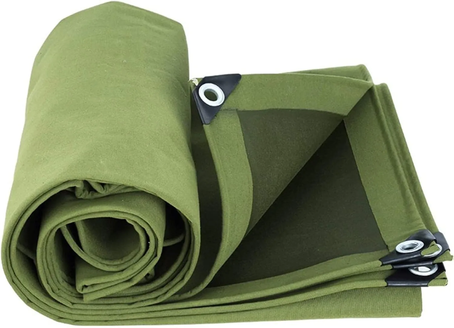 Tarps Canvas，Heavy-Duty Waterproof Canvas Tarps ，Outdoors Thick Tarp Cover ，UV-Resistant Canvas Tarpaulin for Truck Pool Boat Tent Camping Firewood,6x8m