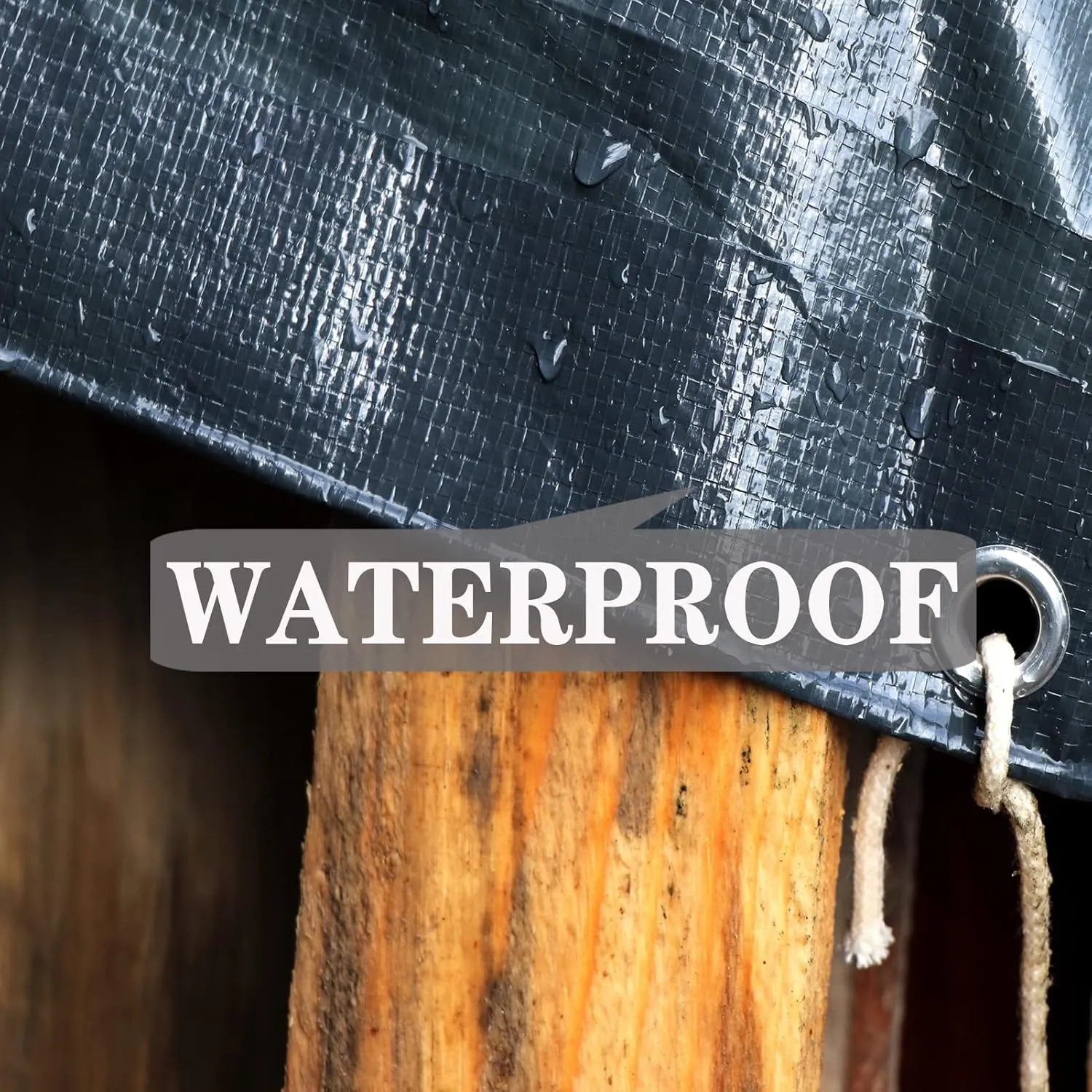 Tarps Heavy Duty Waterproof 20x20ft,Black Plastic Tarps 12Mil Multipurpose Outdoor Tarp Cover Poly Tarpaulin for Emergency Rain or Sun, Roof, Patio Furniture, Firewood, Canopy