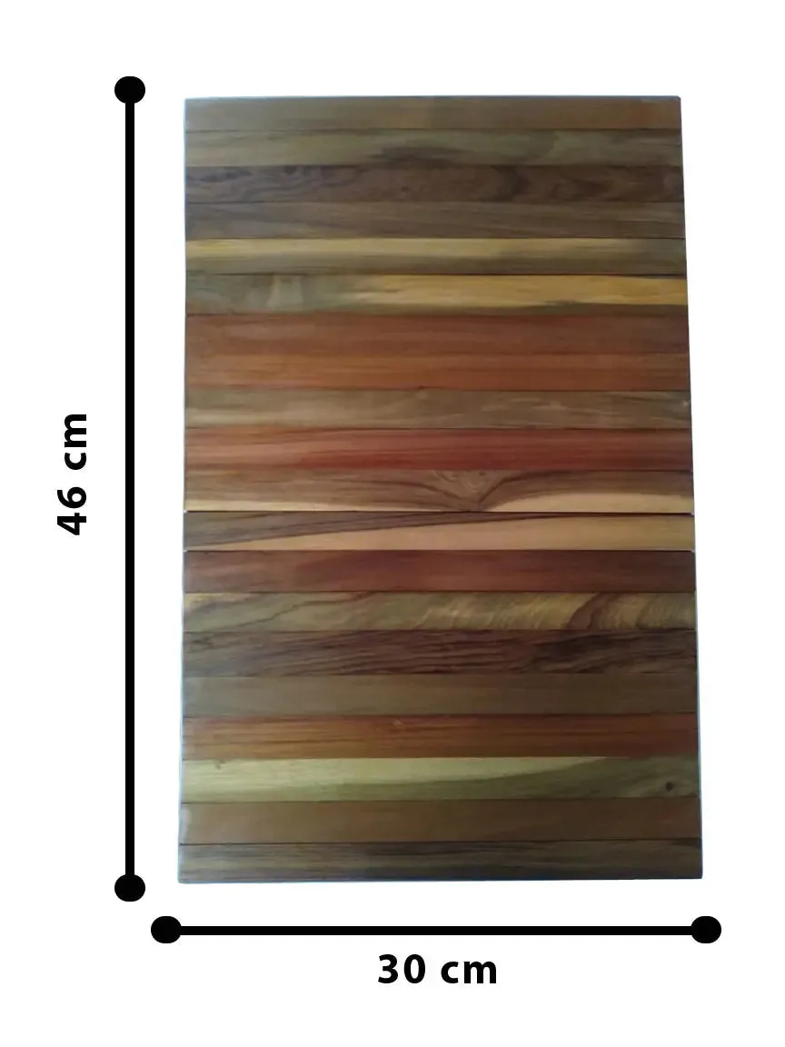 Teakwood Sofa Armrest Tray Couch Table Mat for Drinks Snacks - Made in India