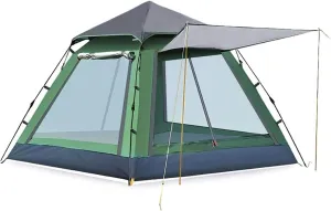 Tent 3-4 Person Single Layer Tents Waterproof UV Weather Resistant Family Outdoor Fishing Party Camping Tent Beach Travel Outdoor