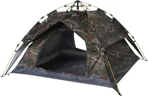 Tent 3-4 Persons Waterproof Camping Camouflage Tent Polyester Fabric Double Layer Tents for Outdoor Travel Hiking Outdoor