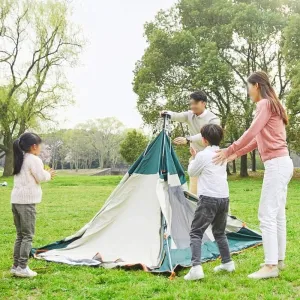 Tent Adult Tarpaulin Camping Tents,Multiplayer Thickening Rainproof Sunscreen Ventilation Automatic Field Camping Equipment Tent Hopeful