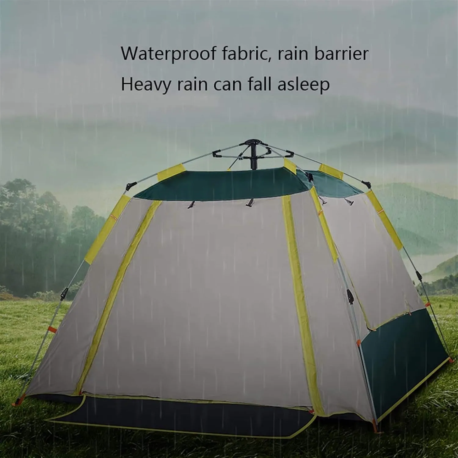 Tent Automatic Camping Tent Ship F Beach Tent Waterproof Windproof Tent Instant Pop Up Open Awning Tents Outdoor Sunshelter Outdoor (Brown S) (Brown S) (Green Large)
