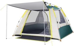 Tent Automatic Camping Tent Ship F Beach Tent Waterproof Windproof Tent Instant Pop Up Open Awning Tents Outdoor Sunshelter Outdoor (Brown S) (Brown S) (Green Large)