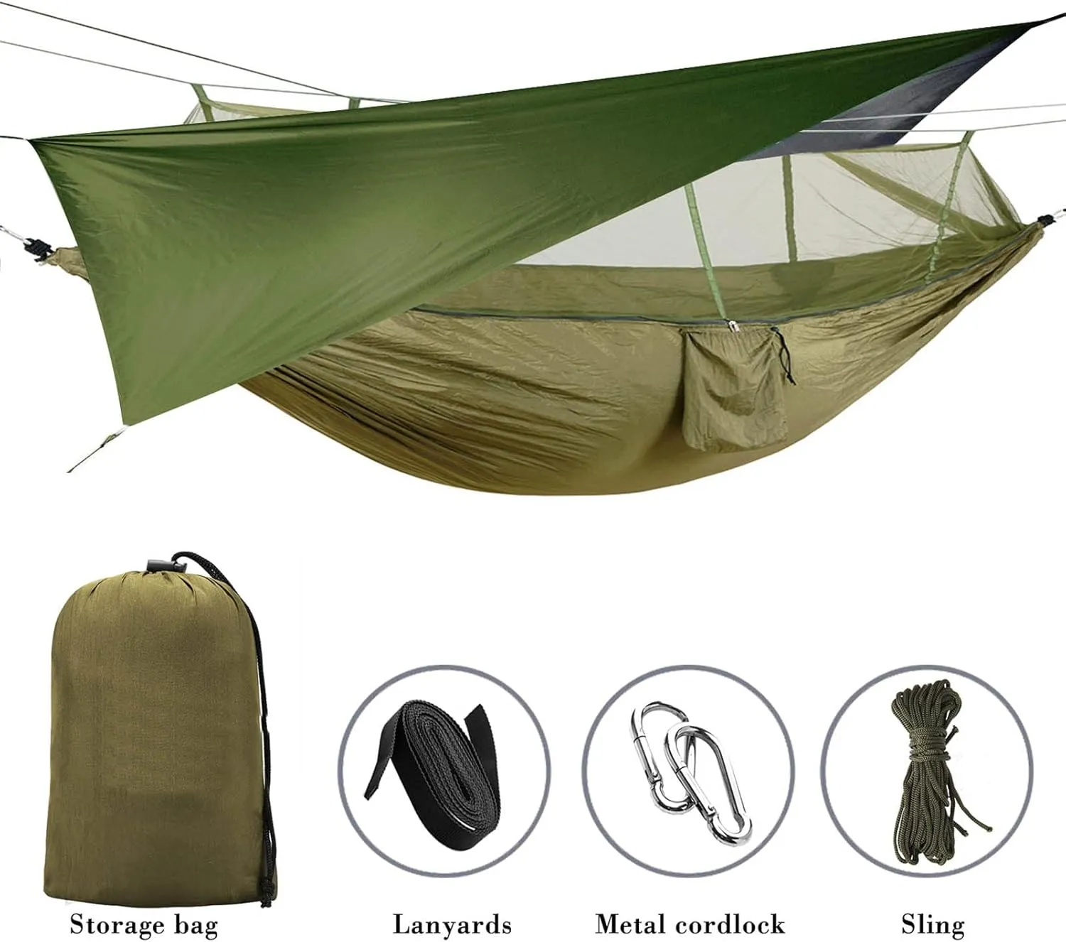 Tent Canopy, Foldable Portable Lightweight Hammock Sun Shelter Shade Tent Tarp Awning Canopy Waterproof Sunproof Multifunctional Tent Awning for Outdoor Camping Beach