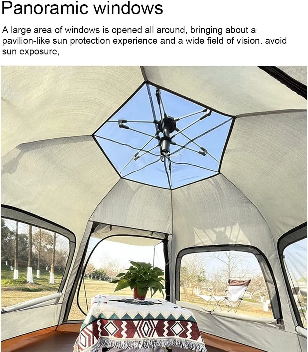 Tent for 5 6 7 Person Family Tent Garden Sun Shelter Tents for Camping,Automated and Instant Setup Tent for Family,6 Mesh Windows Ventilation,Waterproof Outdoor Layer