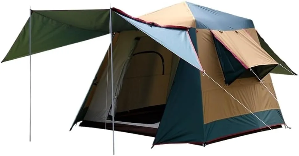 Tent Outdoor Fully Automatic Double-Layer Sunproof and Rainproof Aluminum Alloy Camping Tent Multi-Person Tent Outdoor Tent