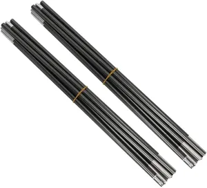 Tent Pole Support, 2 pcs 9 Sections Foldable Tent Support Rods 11.3ft Outdoor Aluminum Double Tent Poles Support Frame Rod Accessory Replacement Accessories for Camping Backpacking Hiking