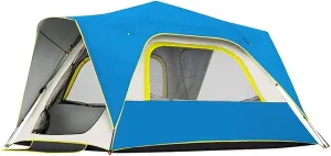 Tent Waterproof Camping Tent Double Layers Outdoor Fishing Tourist Tent 3-4/4-5 Person Beach Tent Anti-UV Sun Shade Tent Outdoor